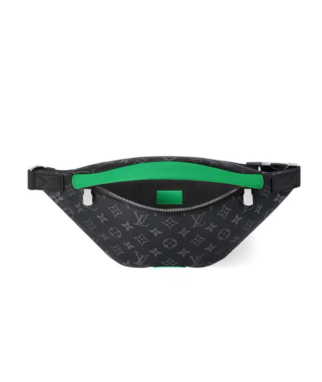 LOUIS VUITTON Черная кожаная барсетка, фото 3