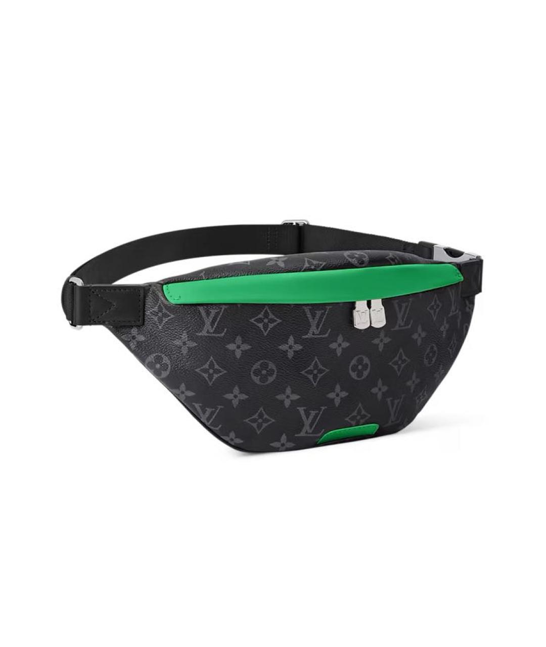 LOUIS VUITTON Черная кожаная барсетка, фото 2