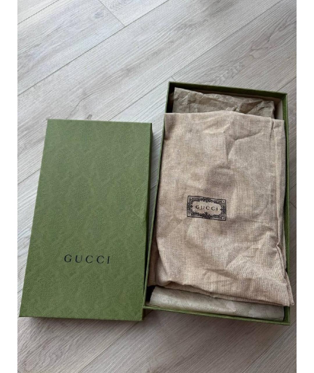 GUCCI Бежевые резиновые шлепанцы, фото 7