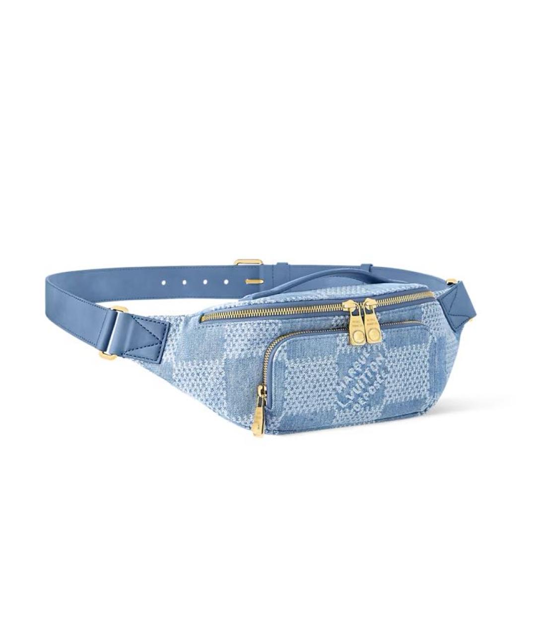 LOUIS VUITTON Голубая барсетка, фото 2