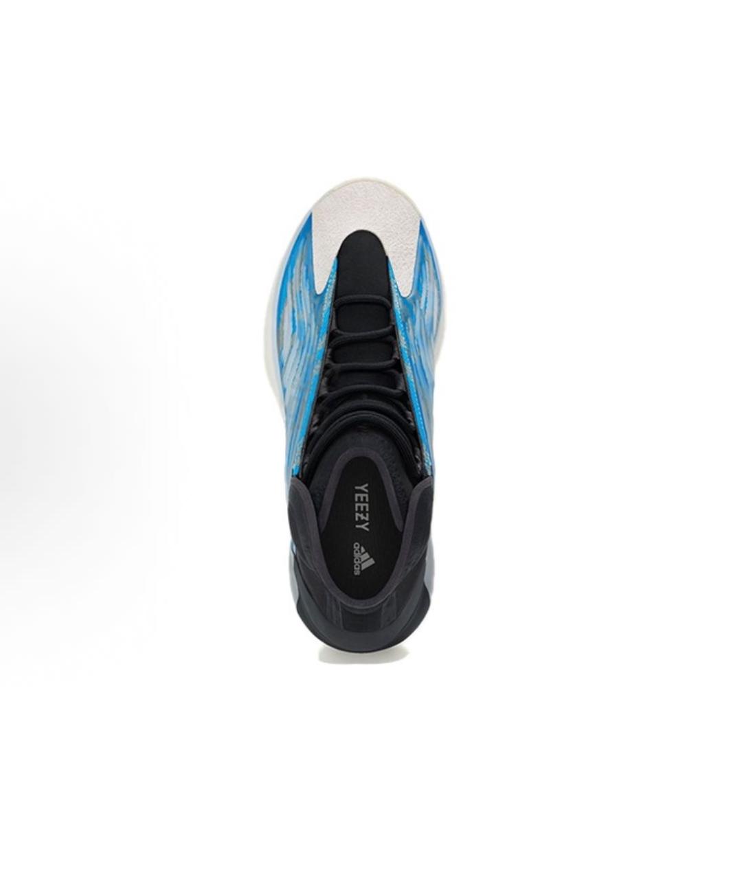 ADIDAS YEEZY Синие текстильные высокие кроссовки / кеды, фото 2
