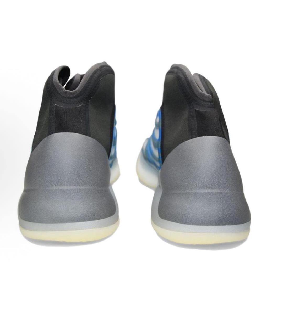 ADIDAS YEEZY Синие текстильные высокие кроссовки / кеды, фото 3