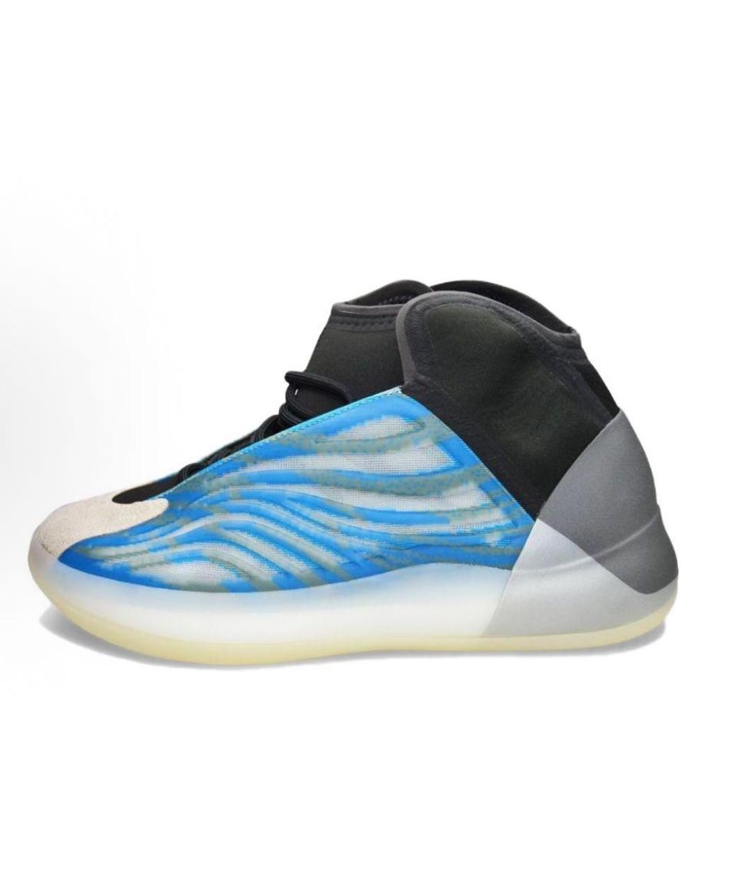 ADIDAS YEEZY Синие текстильные высокие кроссовки / кеды, фото 5