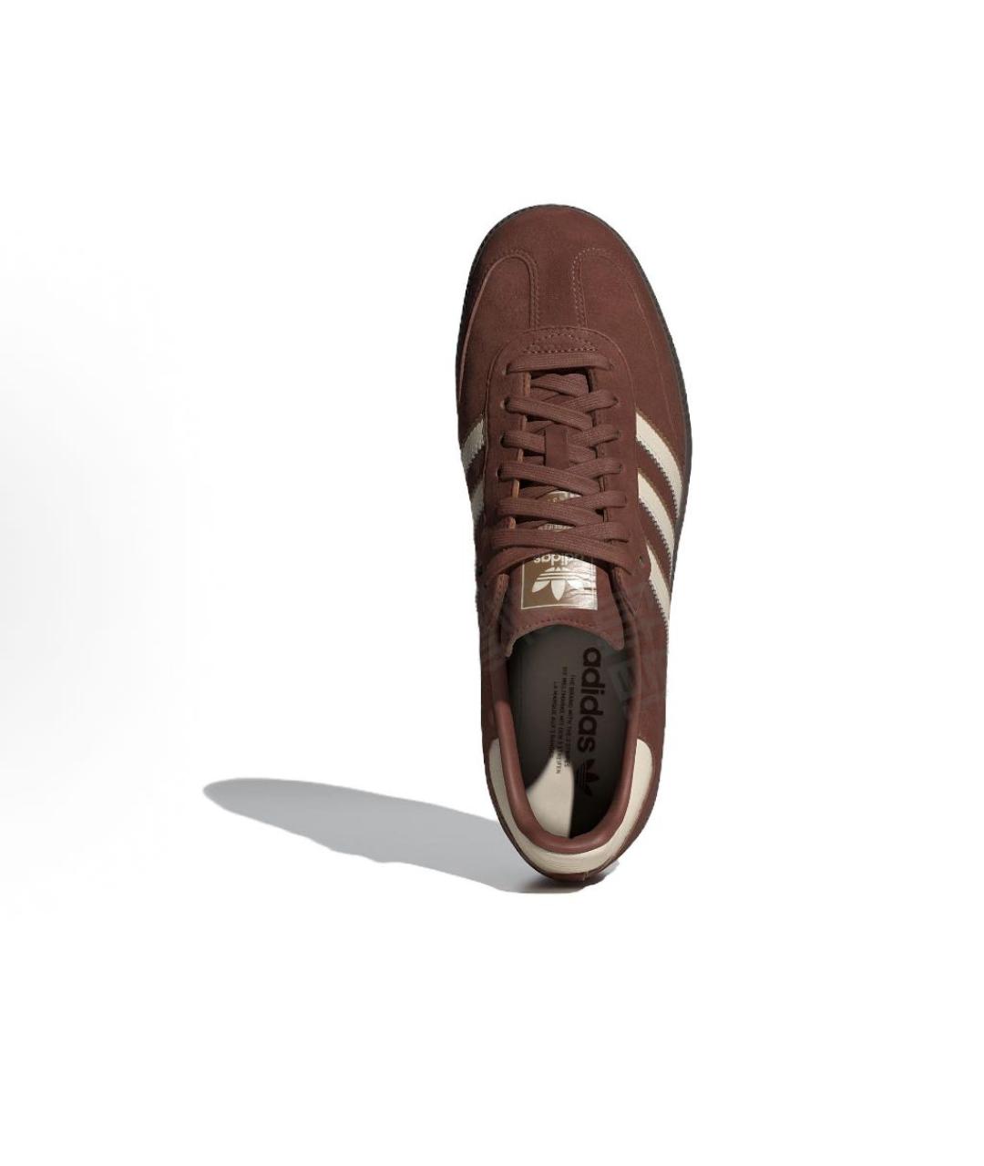 ADIDAS Бордовые замшевые низкие кроссовки / кеды, фото 3