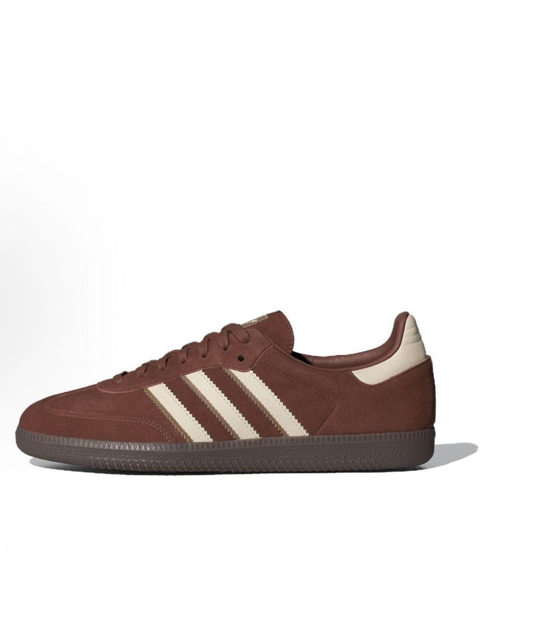 ADIDAS Бордовые замшевые низкие кроссовки / кеды, фото 5