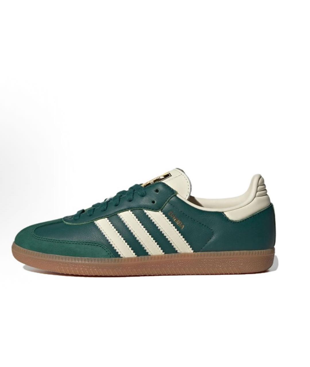 ADIDAS Зеленые замшевые низкие кроссовки / кеды, фото 5