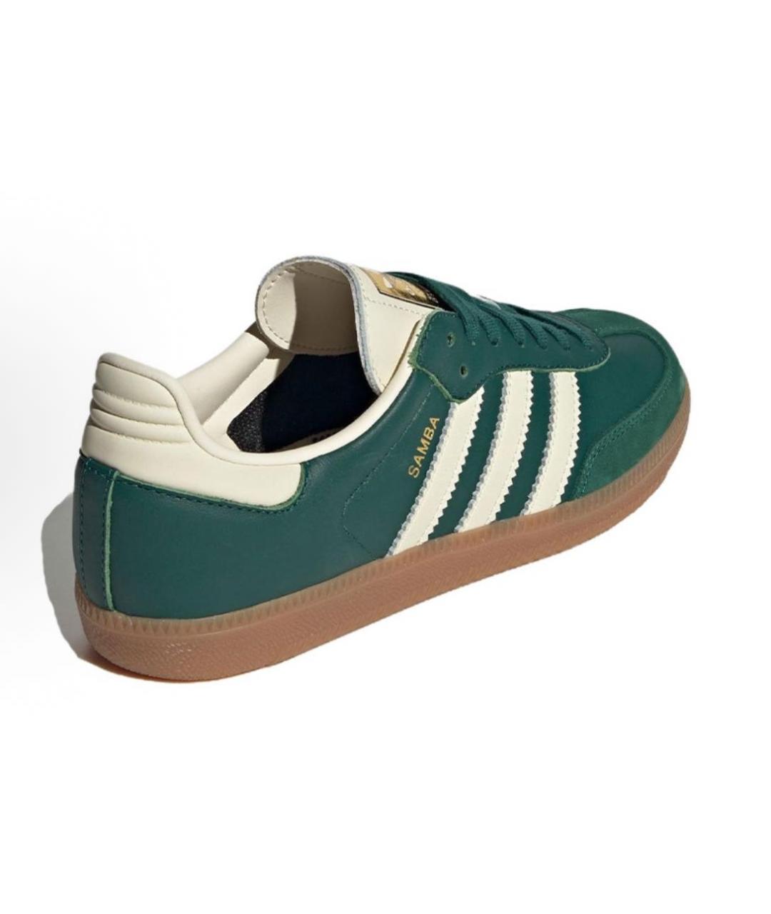 ADIDAS Зеленые замшевые низкие кроссовки / кеды, фото 4