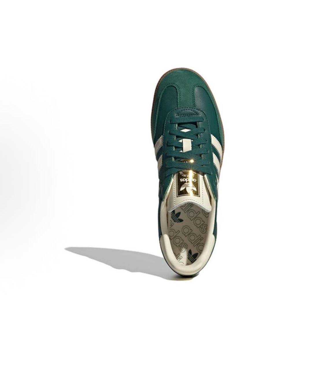 ADIDAS Зеленые замшевые низкие кроссовки / кеды, фото 3