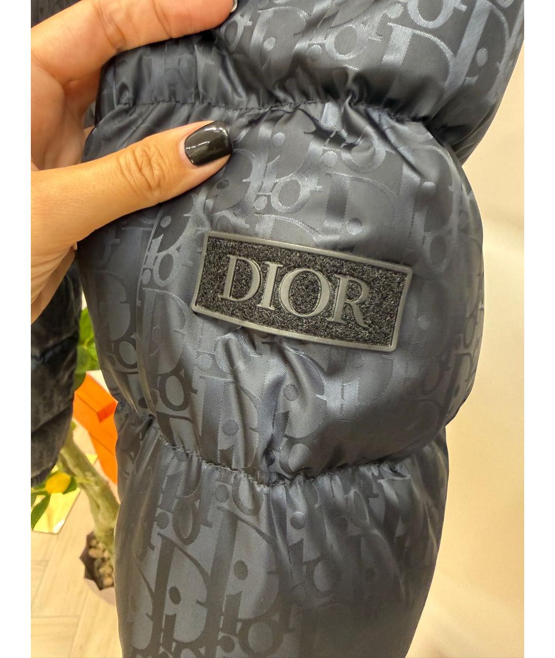 CHRISTIAN DIOR Темно-синяя полиамидовая куртка, фото 4