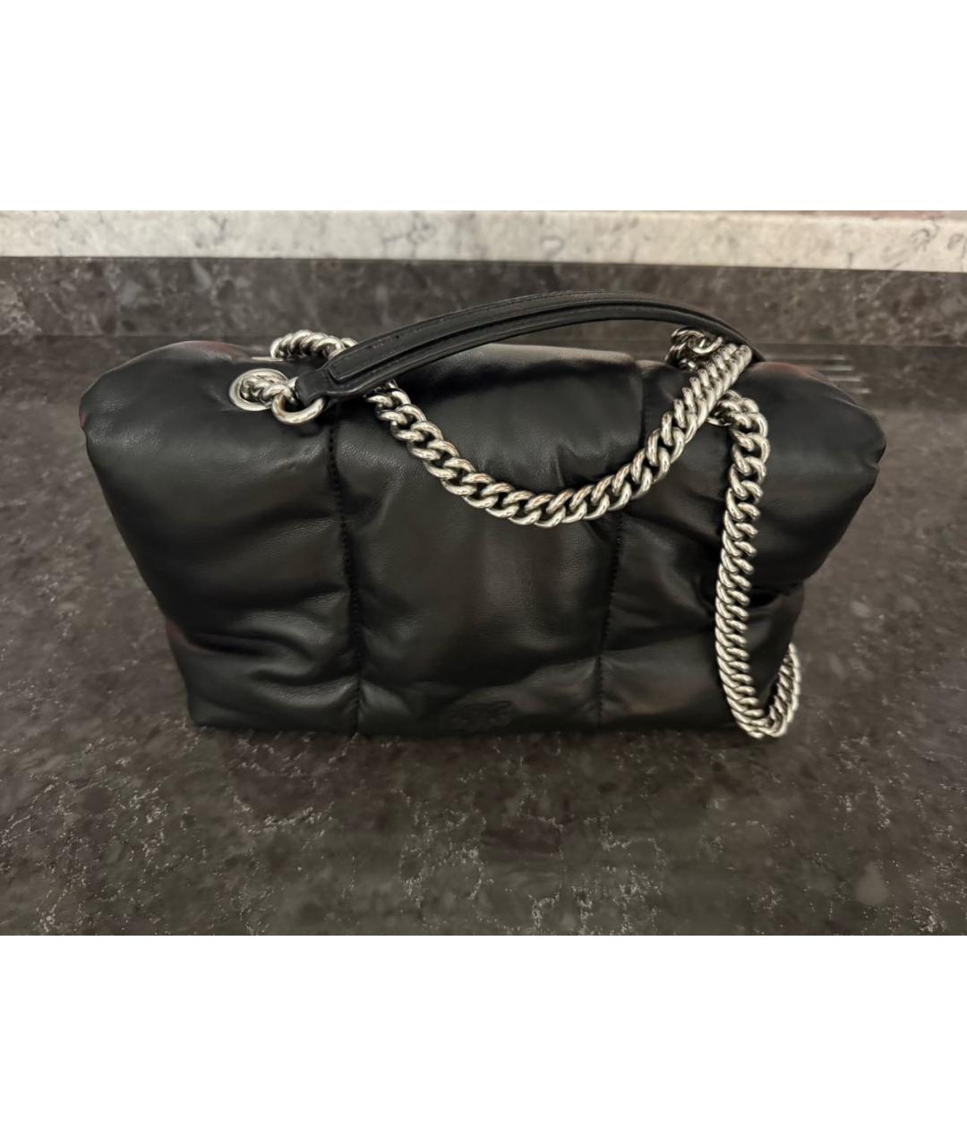 PINKO Черная кожаная сумка через плечо, фото 2