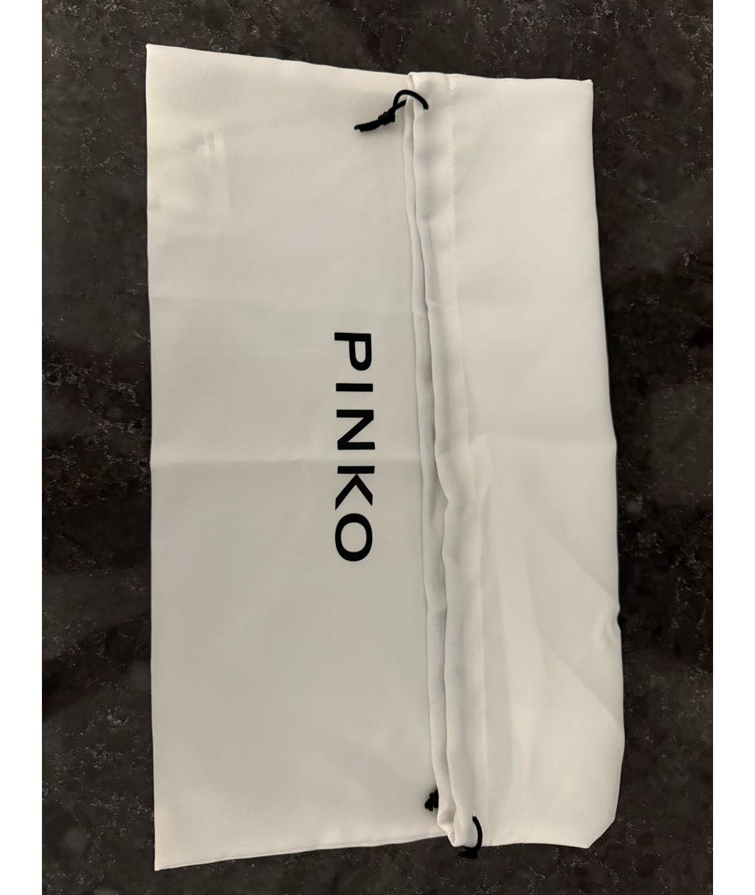 PINKO Черная кожаная сумка через плечо, фото 5