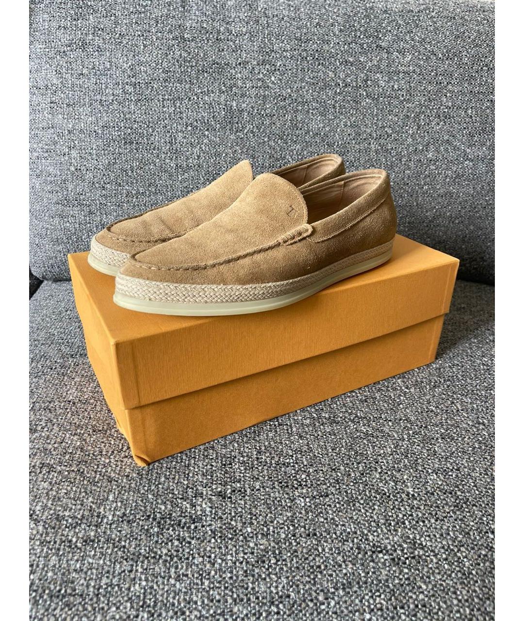 TOD'S Коричневые замшевые лоферы, фото 2