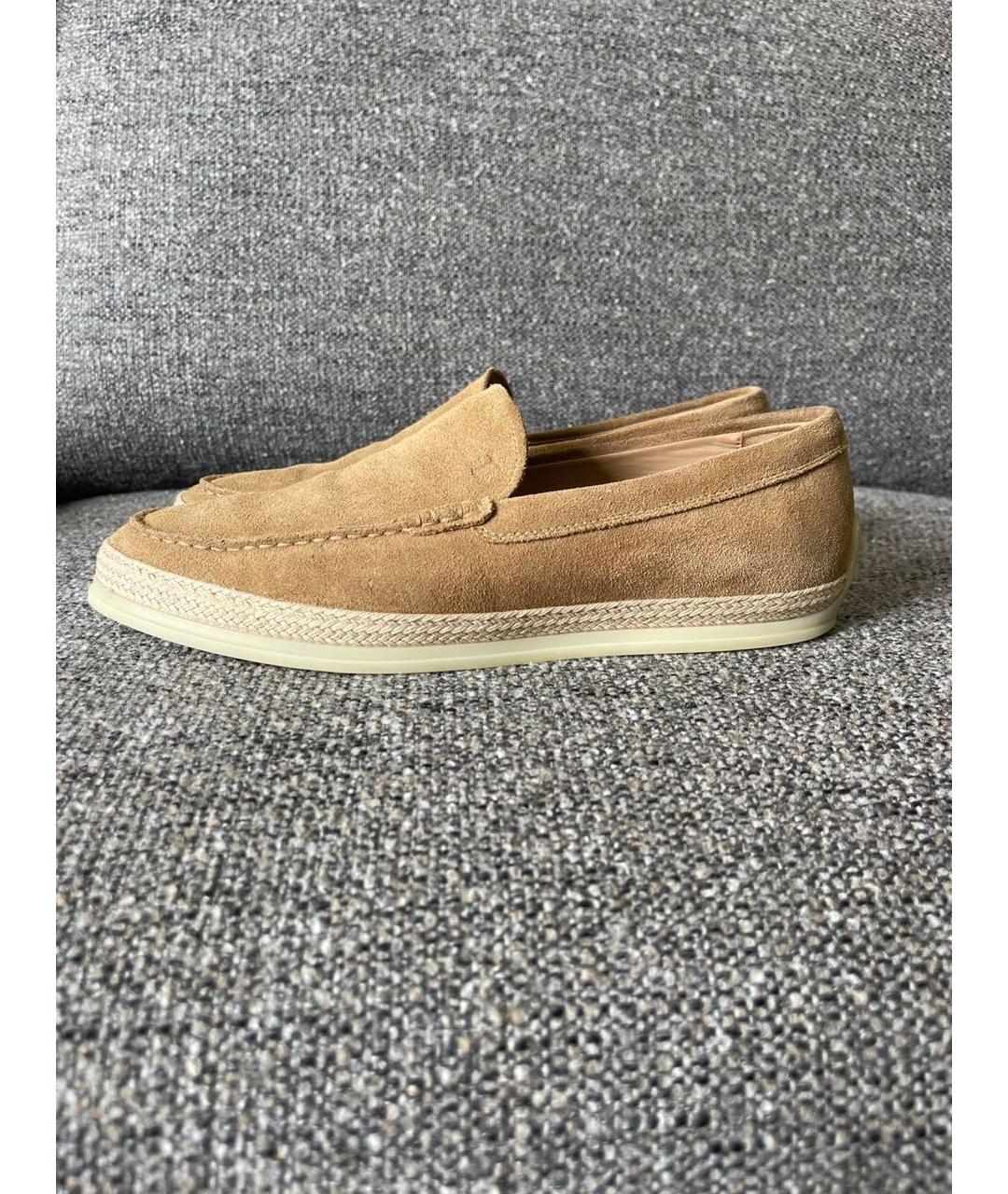 TOD'S Коричневые замшевые лоферы, фото 4