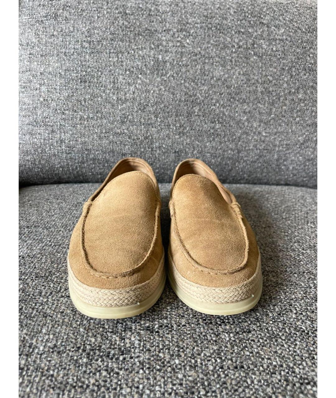 TOD'S Коричневые замшевые лоферы, фото 5