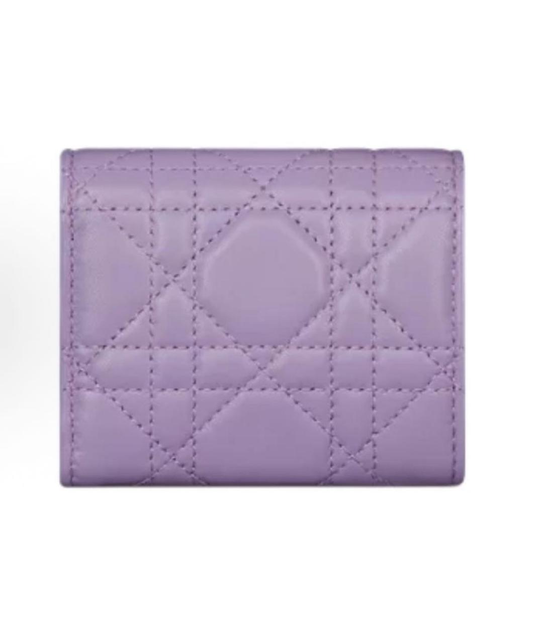 CHRISTIAN DIOR Фиолетовый кожаный кошелек, фото 3