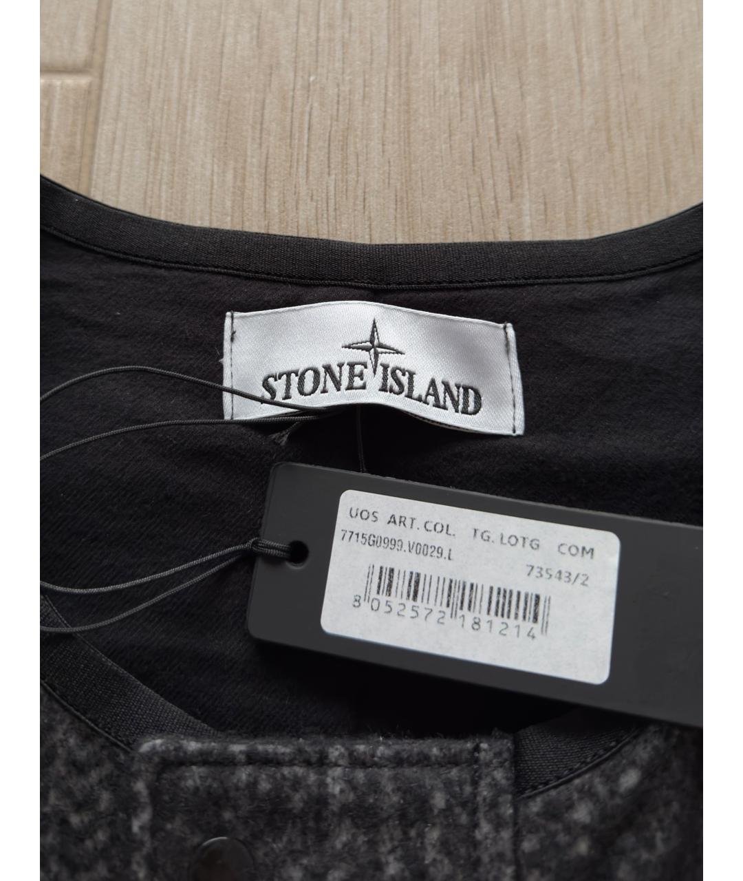 STONE ISLAND Черный вискозный жилет, фото 6