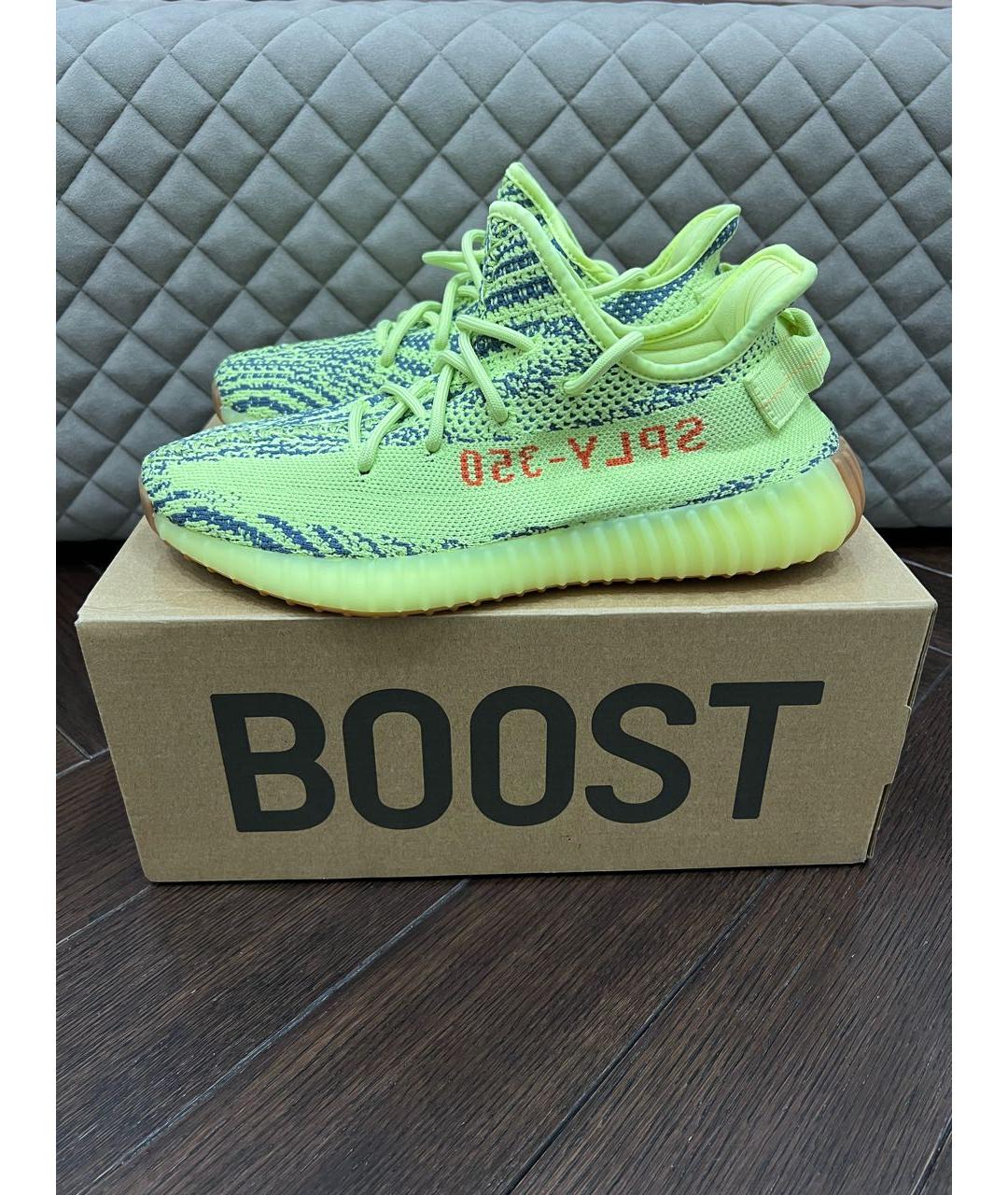 ADIDAS YEEZY Салатовые кроссовки, фото 6