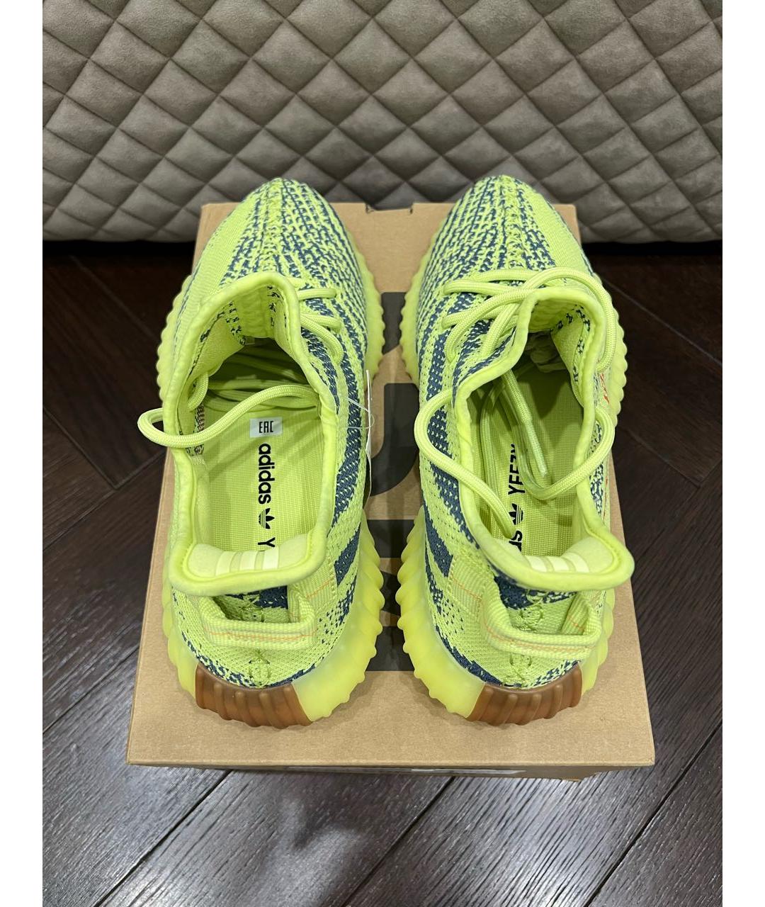 ADIDAS YEEZY Салатовые кроссовки, фото 2