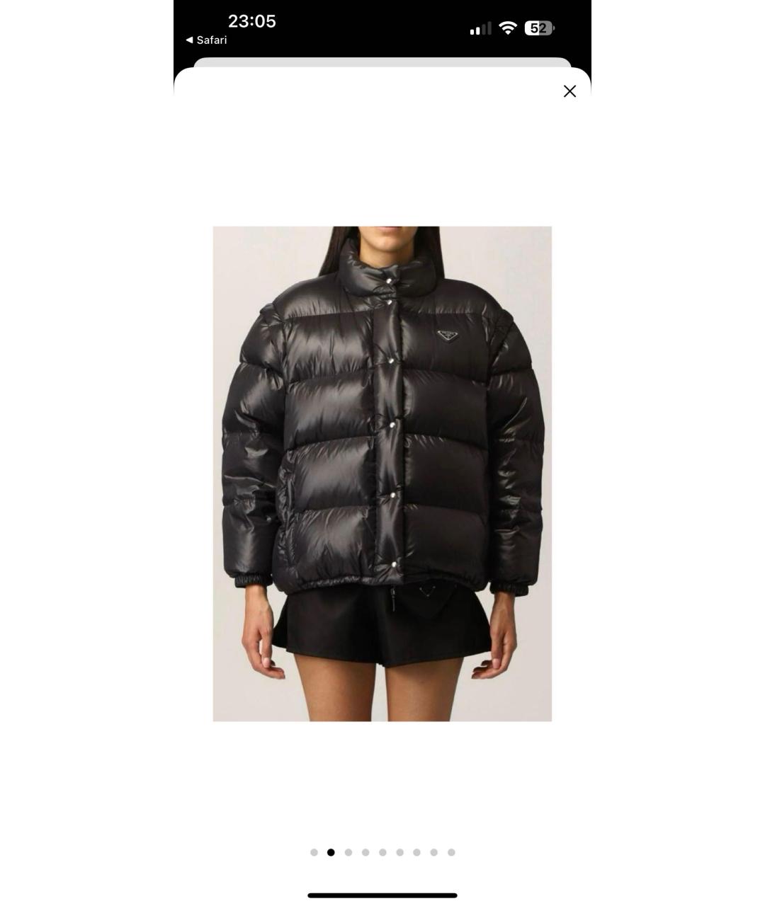 PRADA Черная полиэстеровая куртка, фото 9