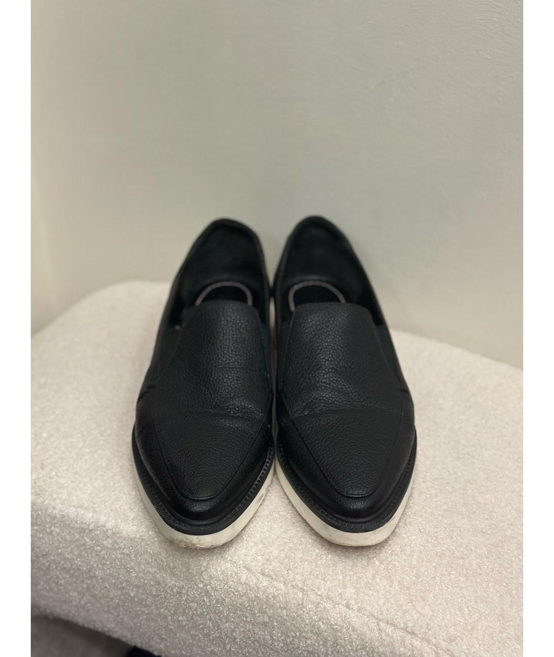 MAX MARA Черные кожаные лоферы, фото 2