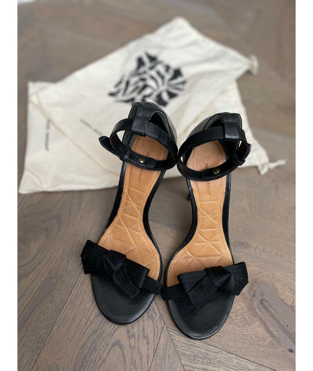 ISABEL MARANT Черные кожаные босоножки, фото 2