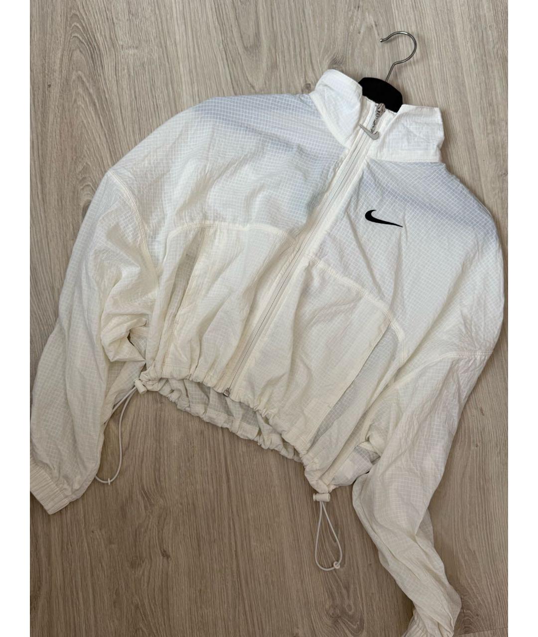 NIKE Белая хлопковая спортивная куртка, фото 5