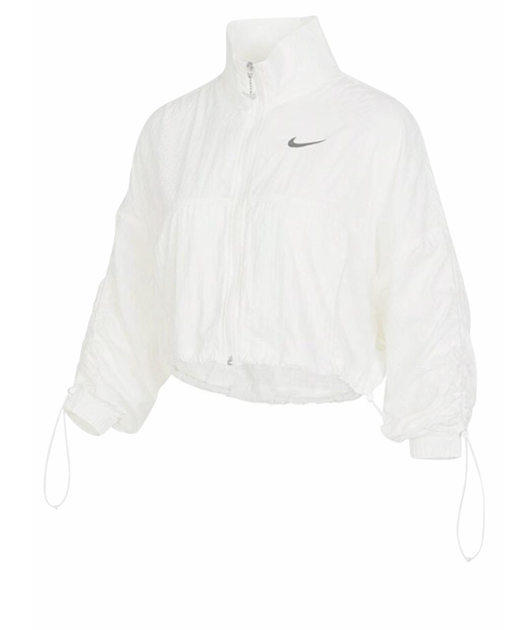 NIKE Белая хлопковая спортивная куртка, фото 1