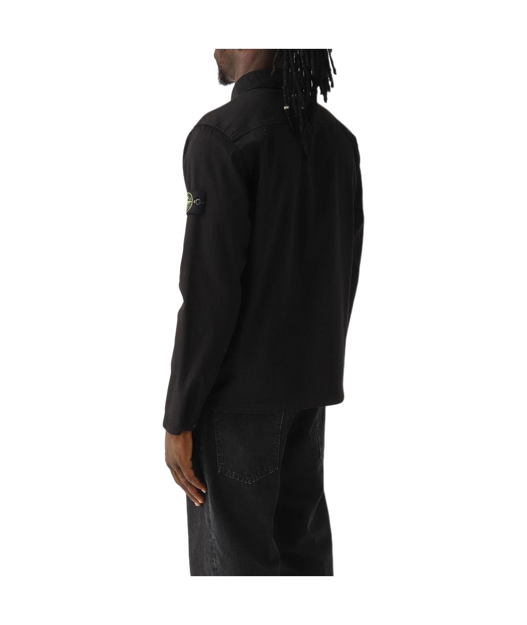 STONE ISLAND Черная хлопковая куртка, фото 5