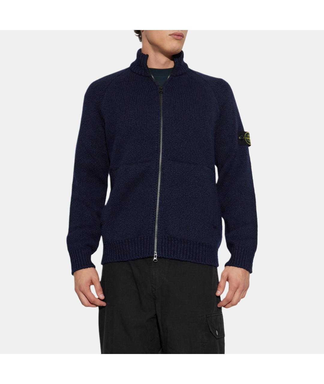 STONE ISLAND Темно-синий джемпер / свитер, фото 4