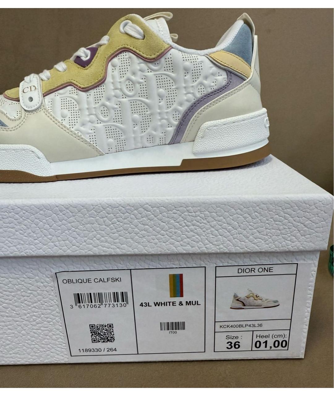 CHRISTIAN DIOR Мульти кожаные кеды, фото 5