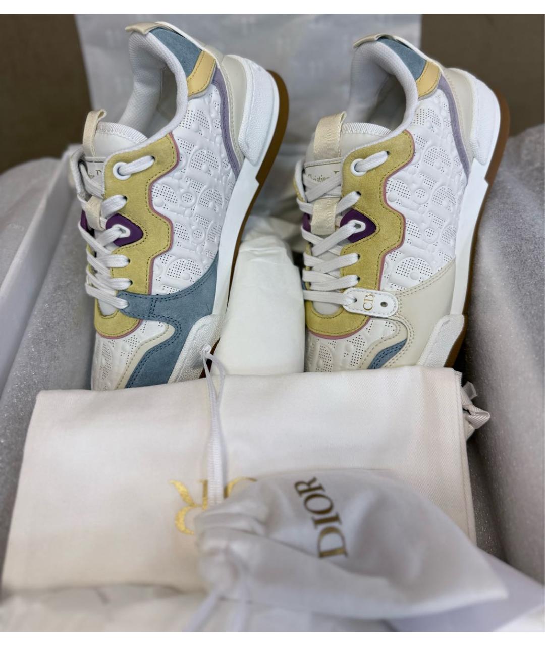 CHRISTIAN DIOR Мульти кожаные кеды, фото 6