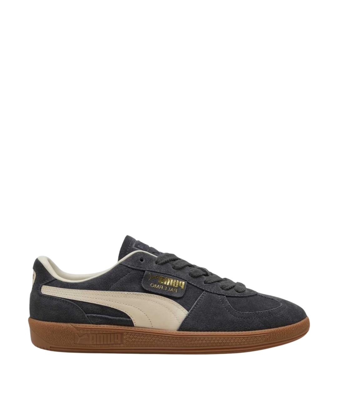 PUMA Серые кожаные кроссовки, фото 1