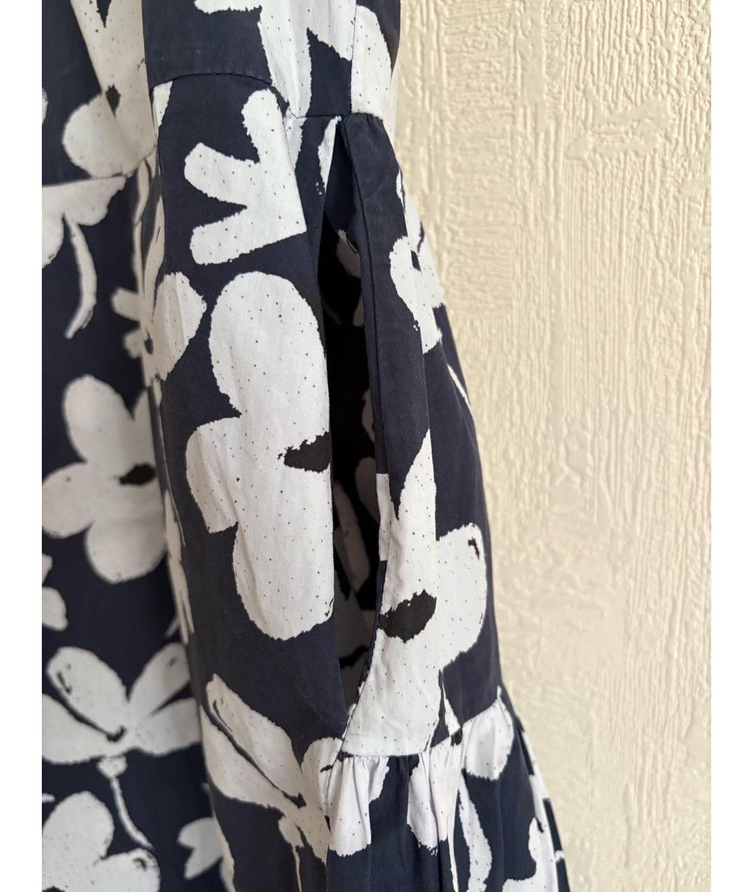 MARNI Темно-синее хлопковое повседневное платье, фото 4