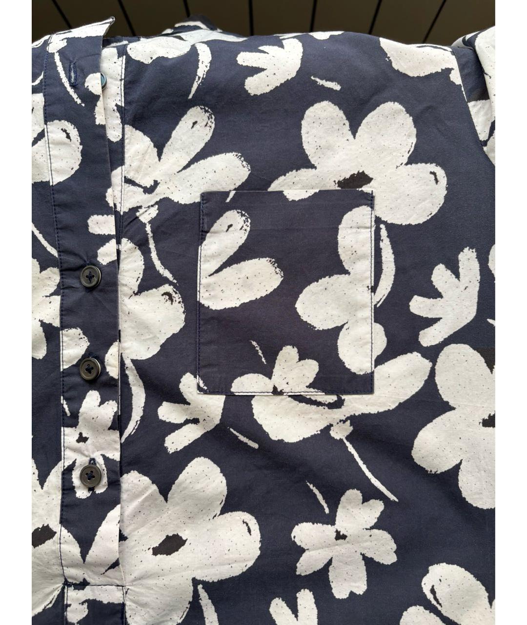 MARNI Темно-синее хлопковое повседневное платье, фото 6