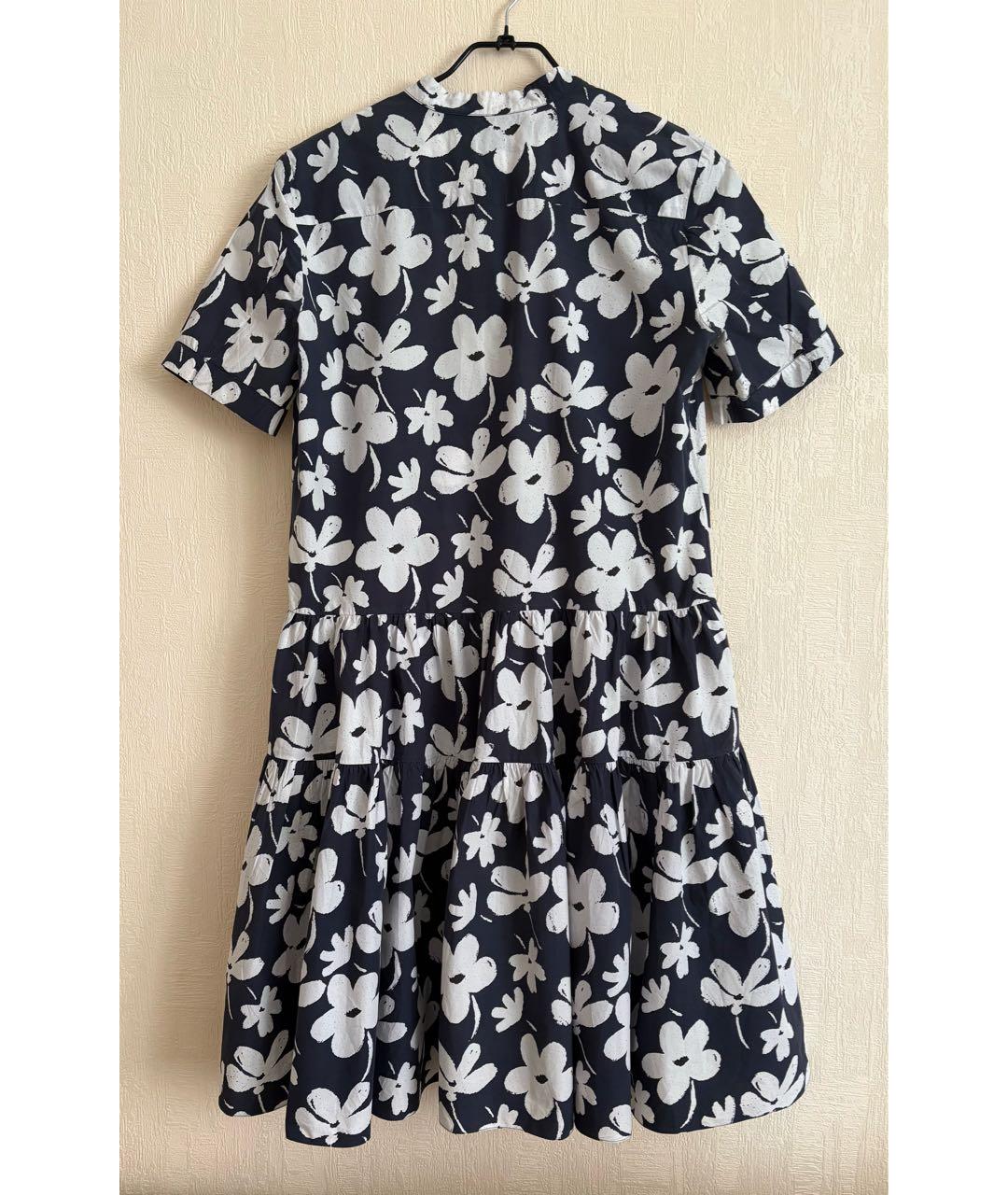 MARNI Темно-синее хлопковое повседневное платье, фото 2