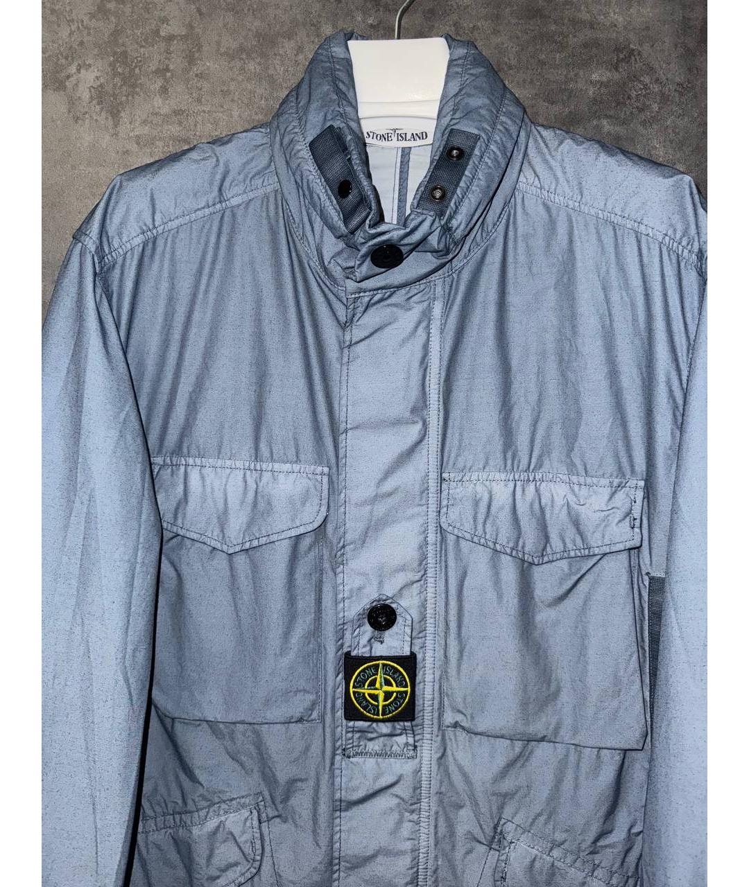 STONE ISLAND Синяя полиамидовая куртка, фото 5