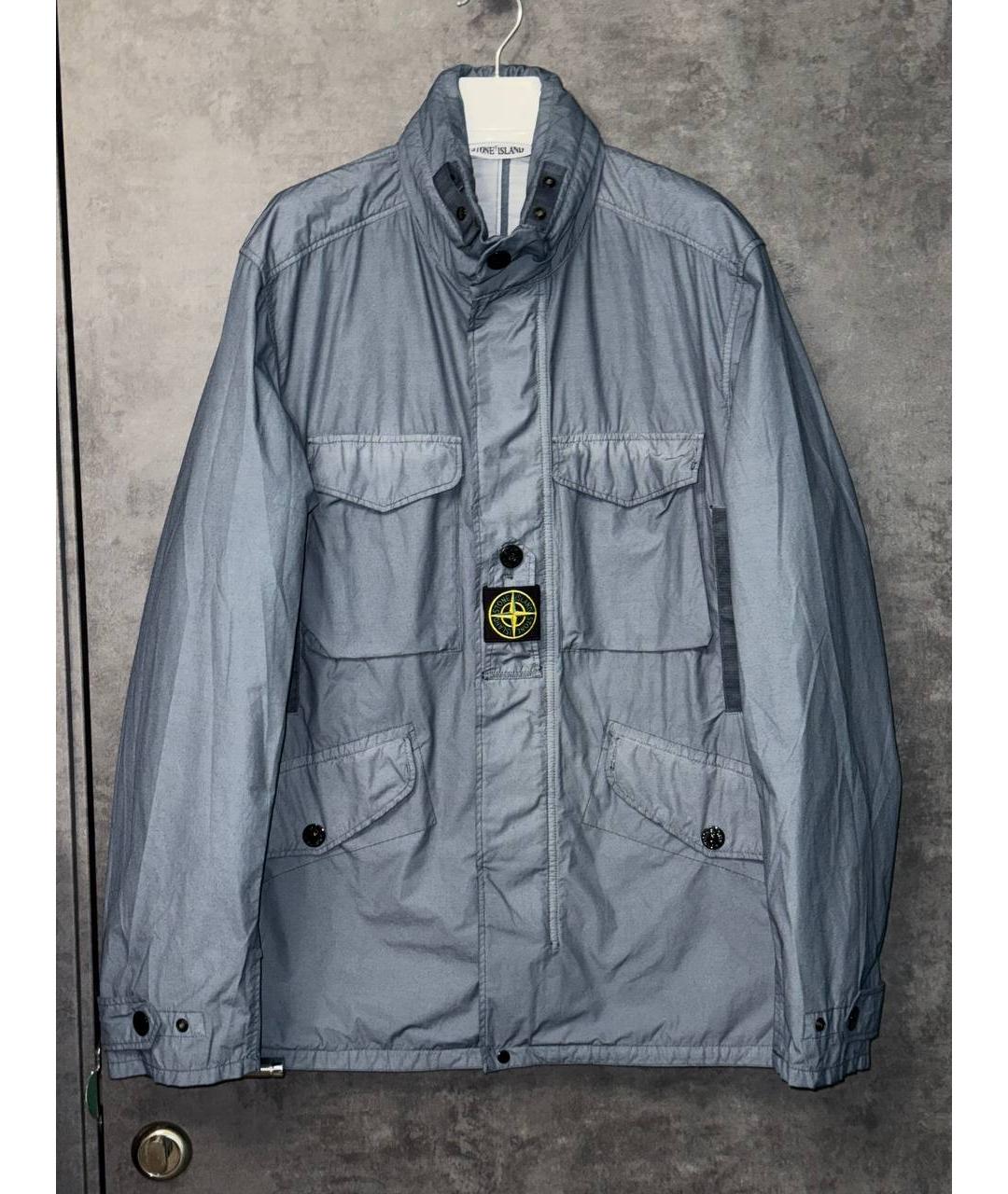 STONE ISLAND Синяя полиамидовая куртка, фото 2