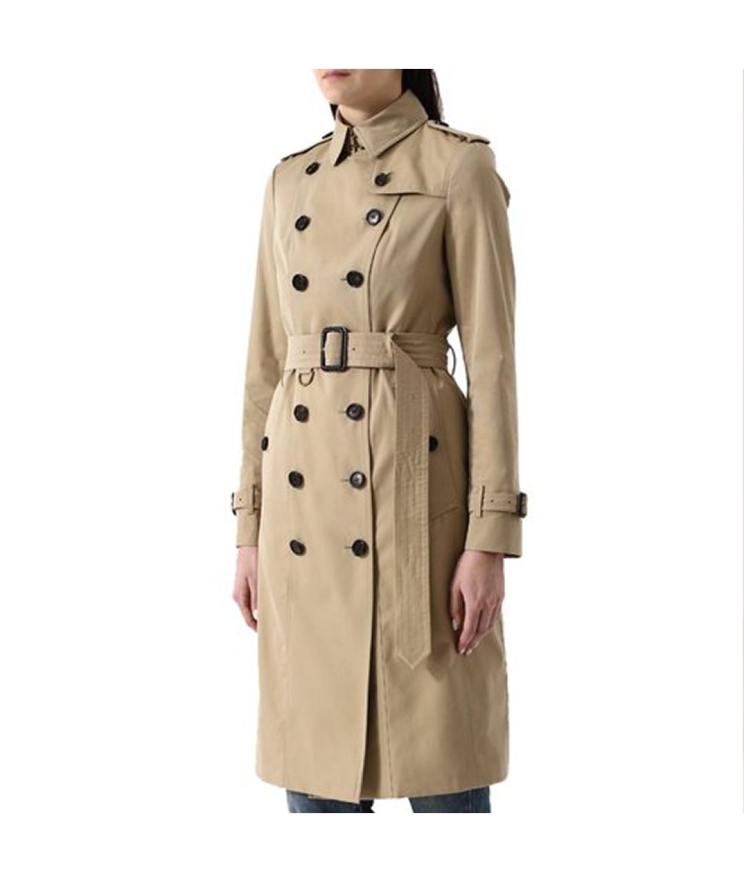 BURBERRY Бежевый хлопковый тренч/плащ, фото 4