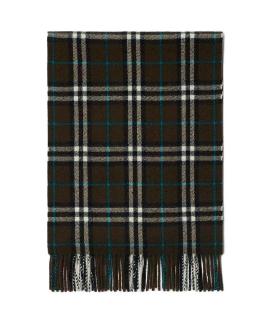 BURBERRY Зеленый кашемировый шарф, фото 2