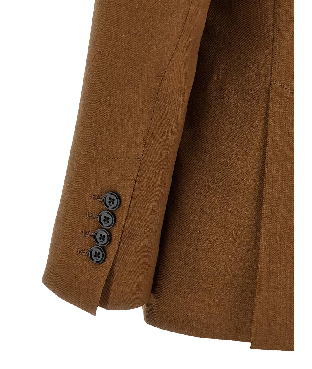 Ami Paris Коричневый шерстяной пиджак, фото 4