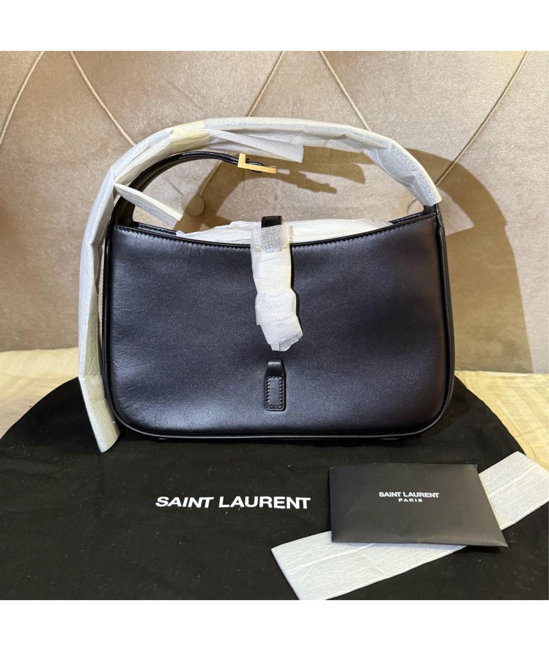 SAINT LAURENT Черная сумка с короткими ручками, фото 3