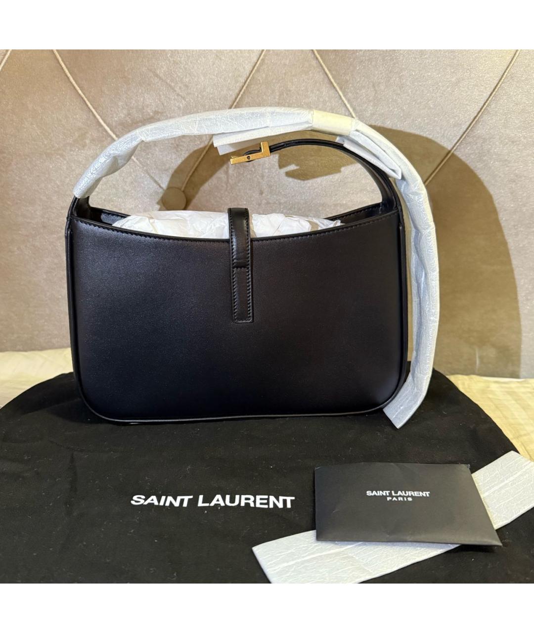 SAINT LAURENT Черная сумка с короткими ручками, фото 4