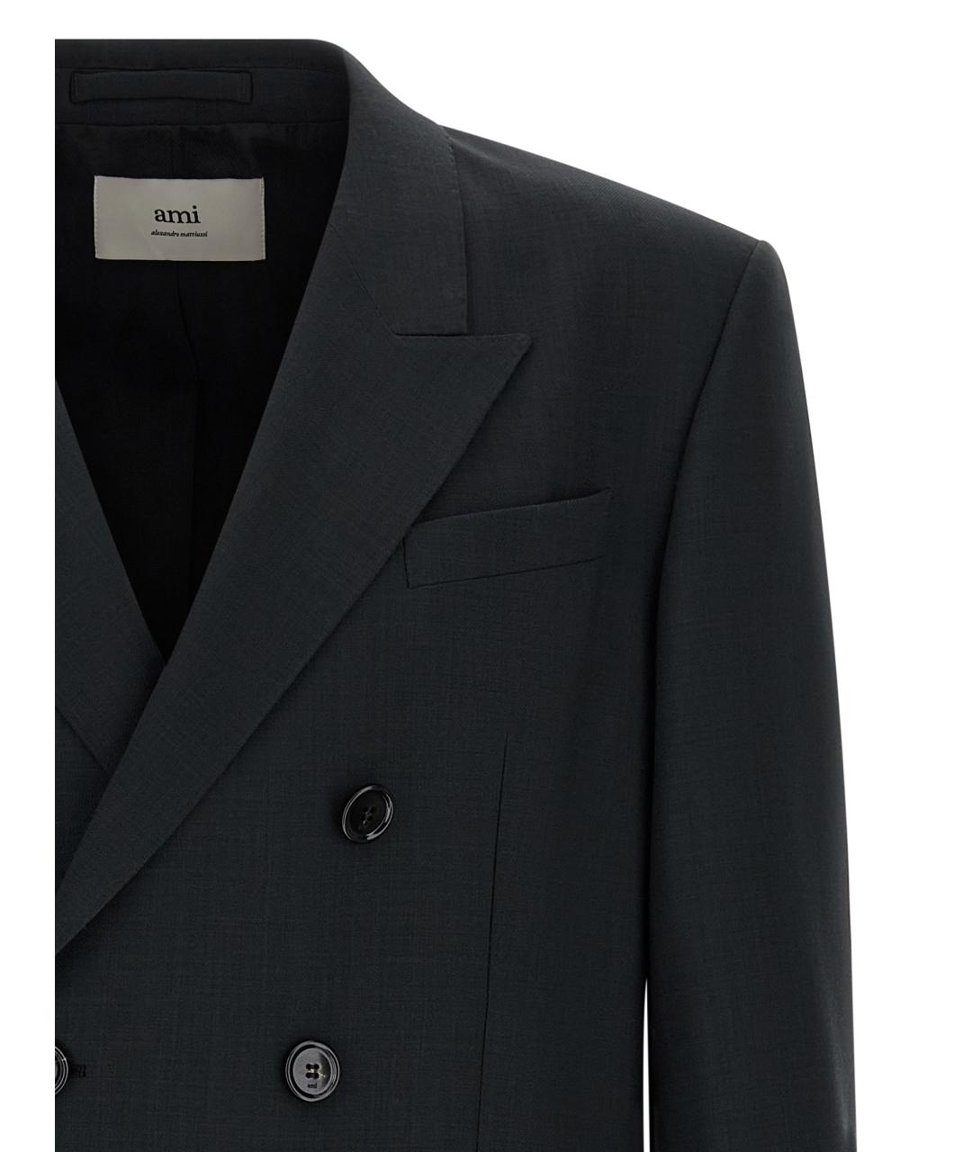 Ami Paris Серый шерстяной пиджак, фото 3