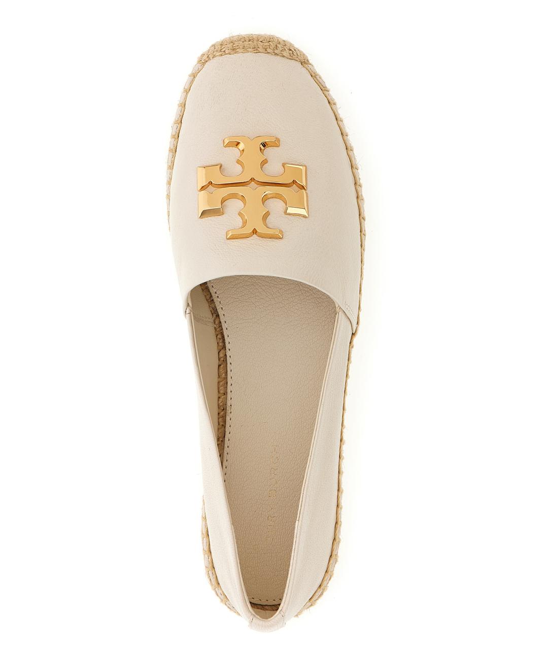 TORY BURCH Белые кожаные эспадрильи, фото 4