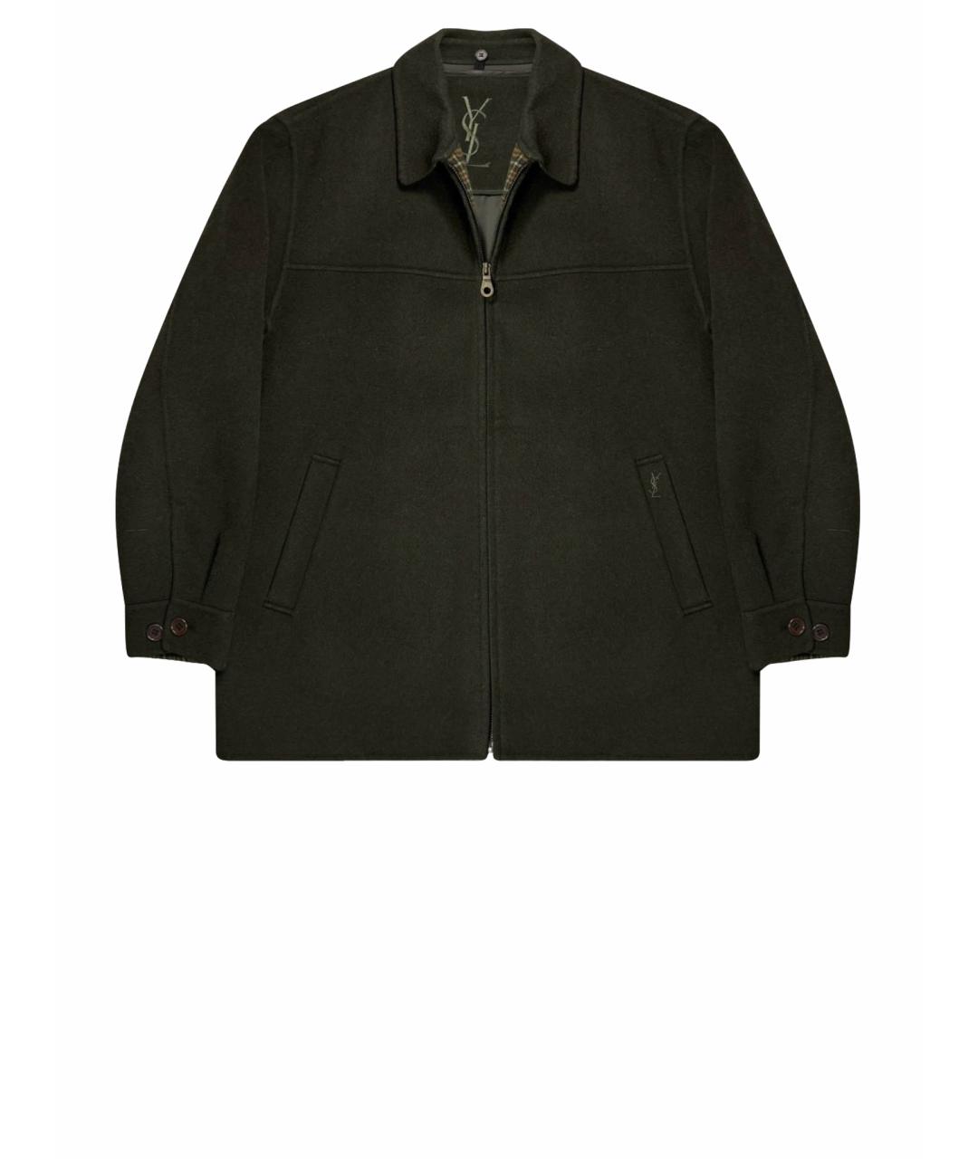 SAINT LAURENT Хаки пальто, фото 1