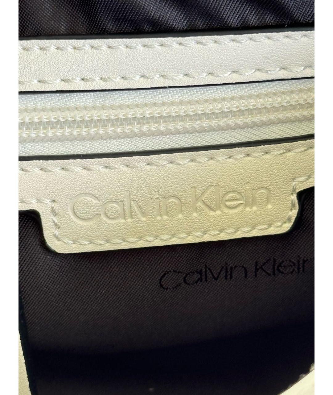 CALVIN KLEIN Бежевая сумка с короткими ручками из искусственной кожи, фото 8