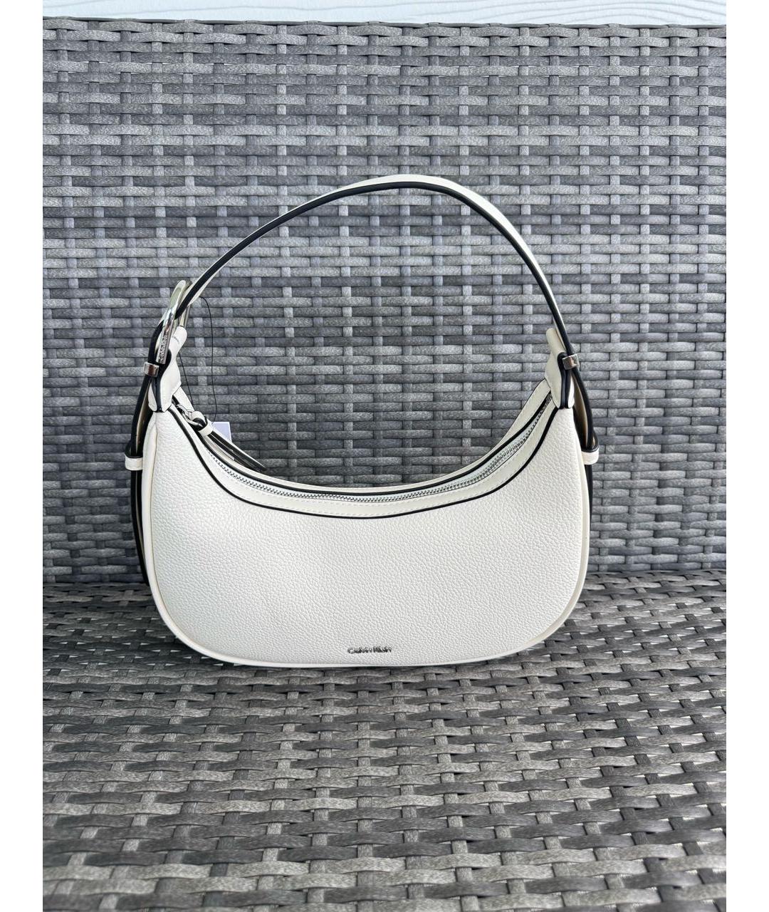 CALVIN KLEIN Бежевая сумка с короткими ручками из искусственной кожи, фото 9
