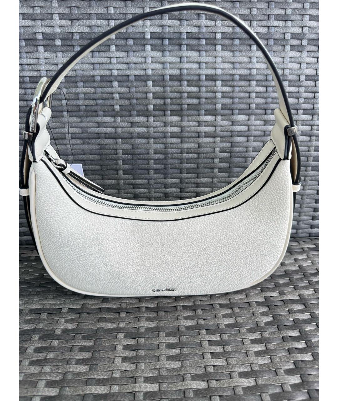 CALVIN KLEIN Бежевая сумка с короткими ручками из искусственной кожи, фото 2