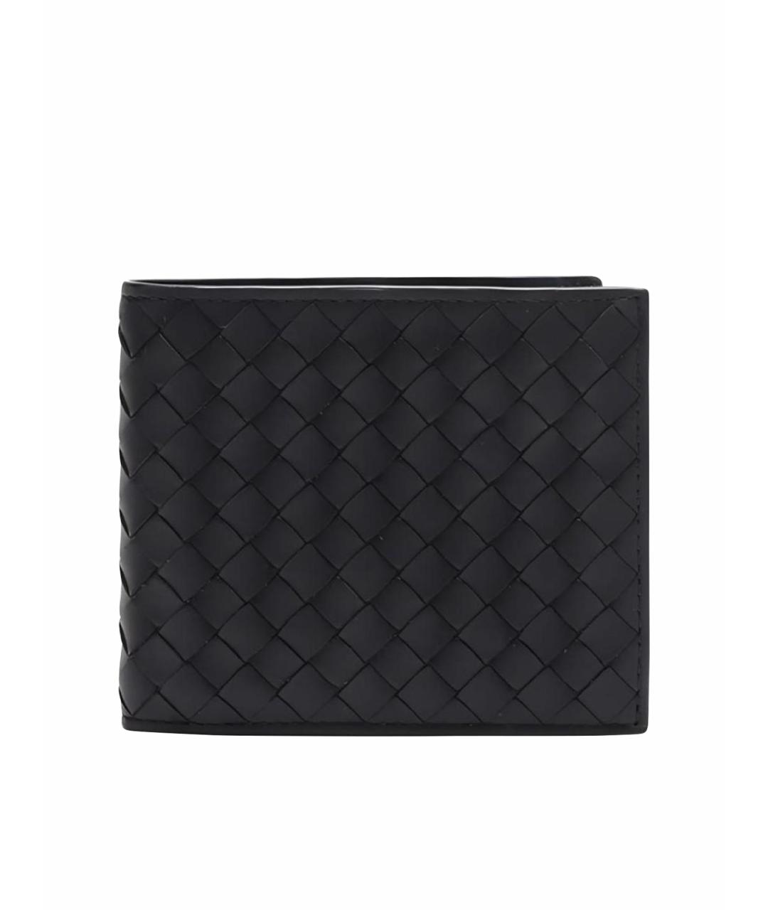 BOTTEGA VENETA Черный кожаный кошелек, фото 1