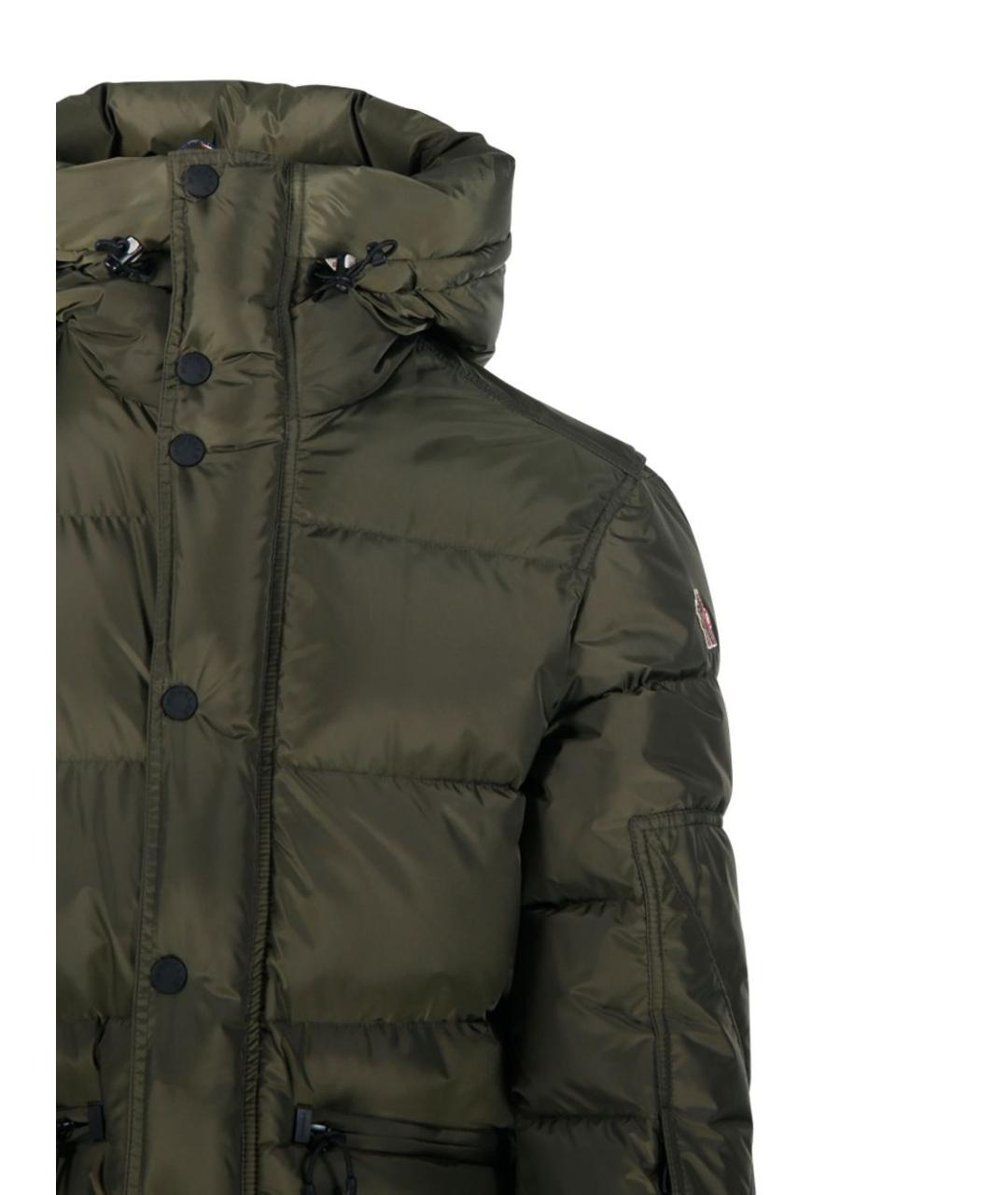 MONCLER GRENOBLE Зеленая полиэстеровая куртка, фото 3